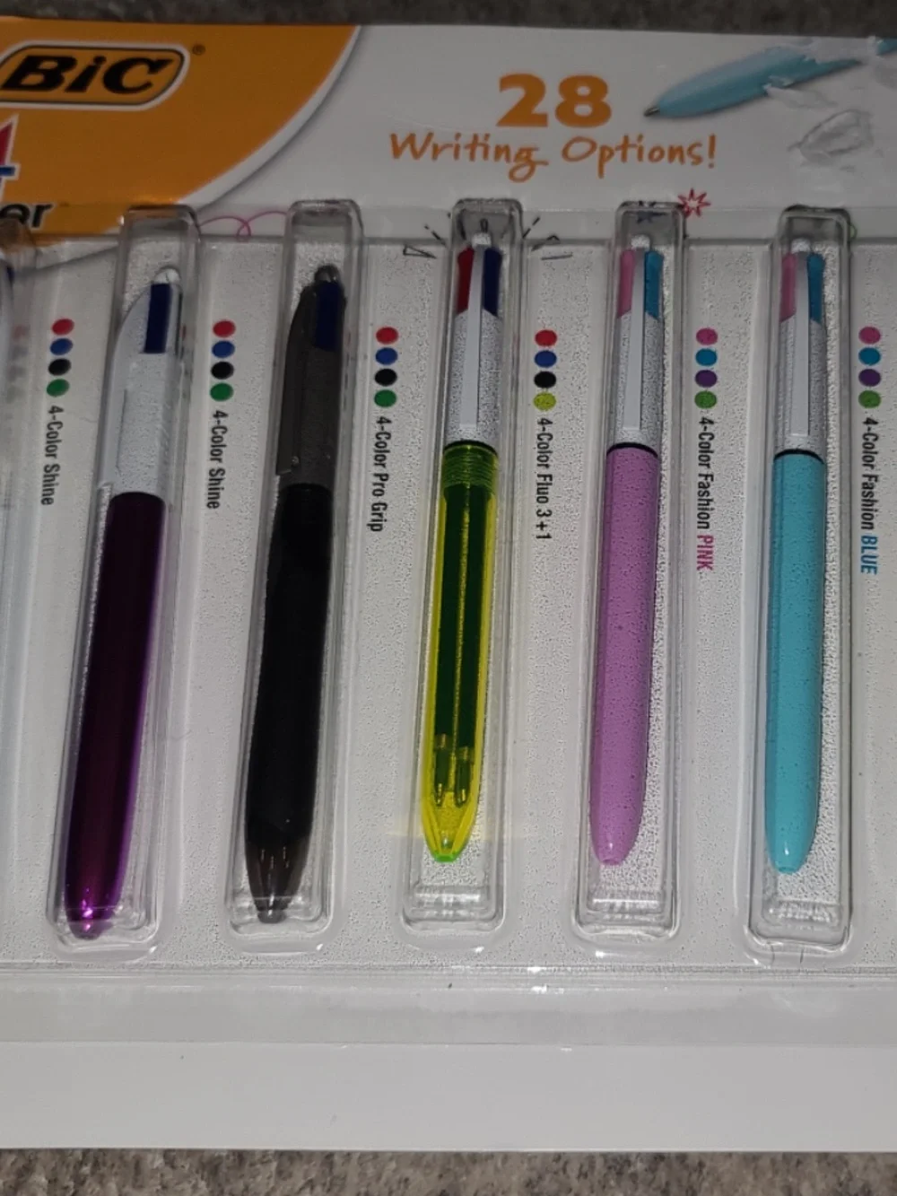 BIC 4-Color Retractable Ballpoint Pens Variety Pack containing 7 distinct multi-